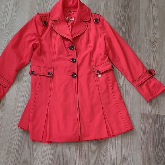 Guess Women's Red Trench Coat - Picture 1 of 9